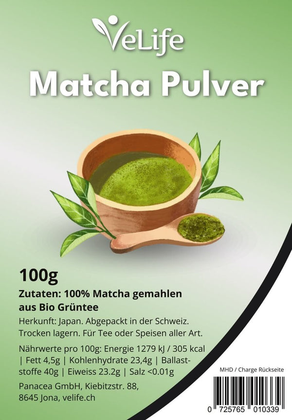 Polvere di matcha biologica