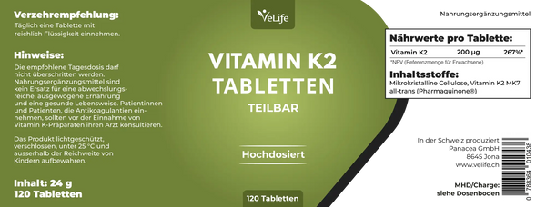Vitamin K2 Tabletten