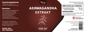 Ashwagandha Extrakt KSM-66 Tabletten - Velife Shop